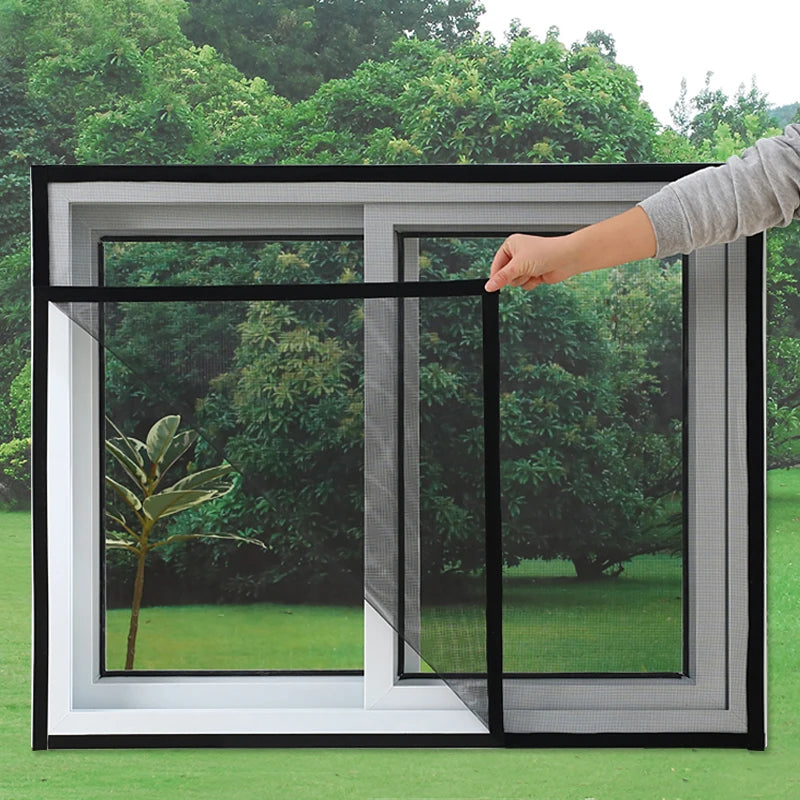 Customizable size anti-mosquito window screen self adhesive window mosquito net summer insect proof door mosquitonet for windows