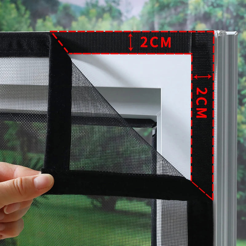 Customizable size anti-mosquito window screen self adhesive window mosquito net summer insect proof door mosquitonet for windows